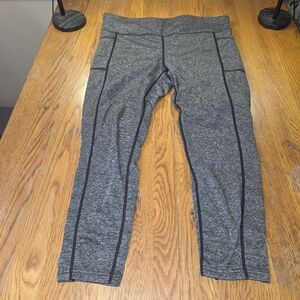 Daisy Fuentes Charcoal Leggings with Black Details Size 3X (Runs Small) NNCP